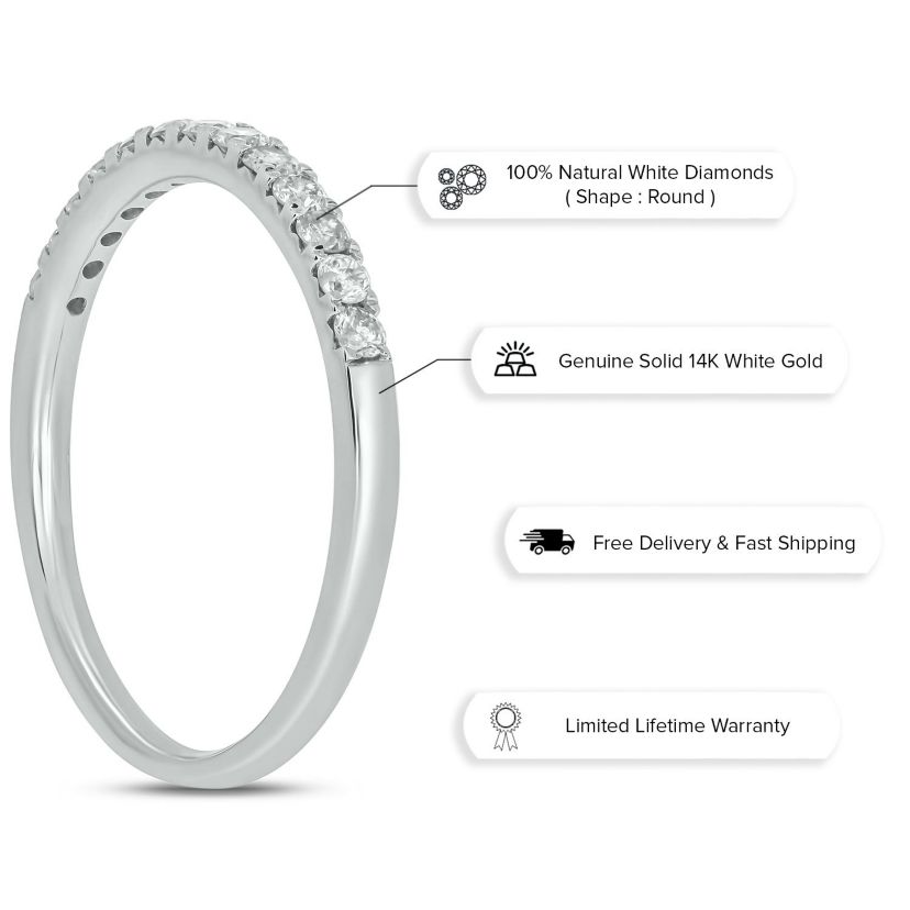 1/3 ct. t.w. Diamond Anniversary Band in 14K Rose Gold