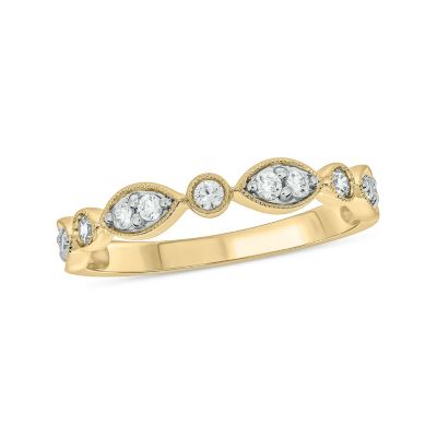 Belk & Co 1/4 ct. t.w. Diamond Anniversary Band in 10K Gold, Yellow, 8 -  0686557608601