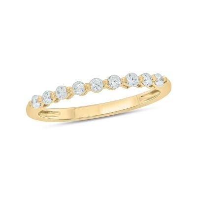 Belk & Co 1/4 ct. t.w. Diamond Anniversary Band in 10K Gold, Yellow, 6 -  0686557608137