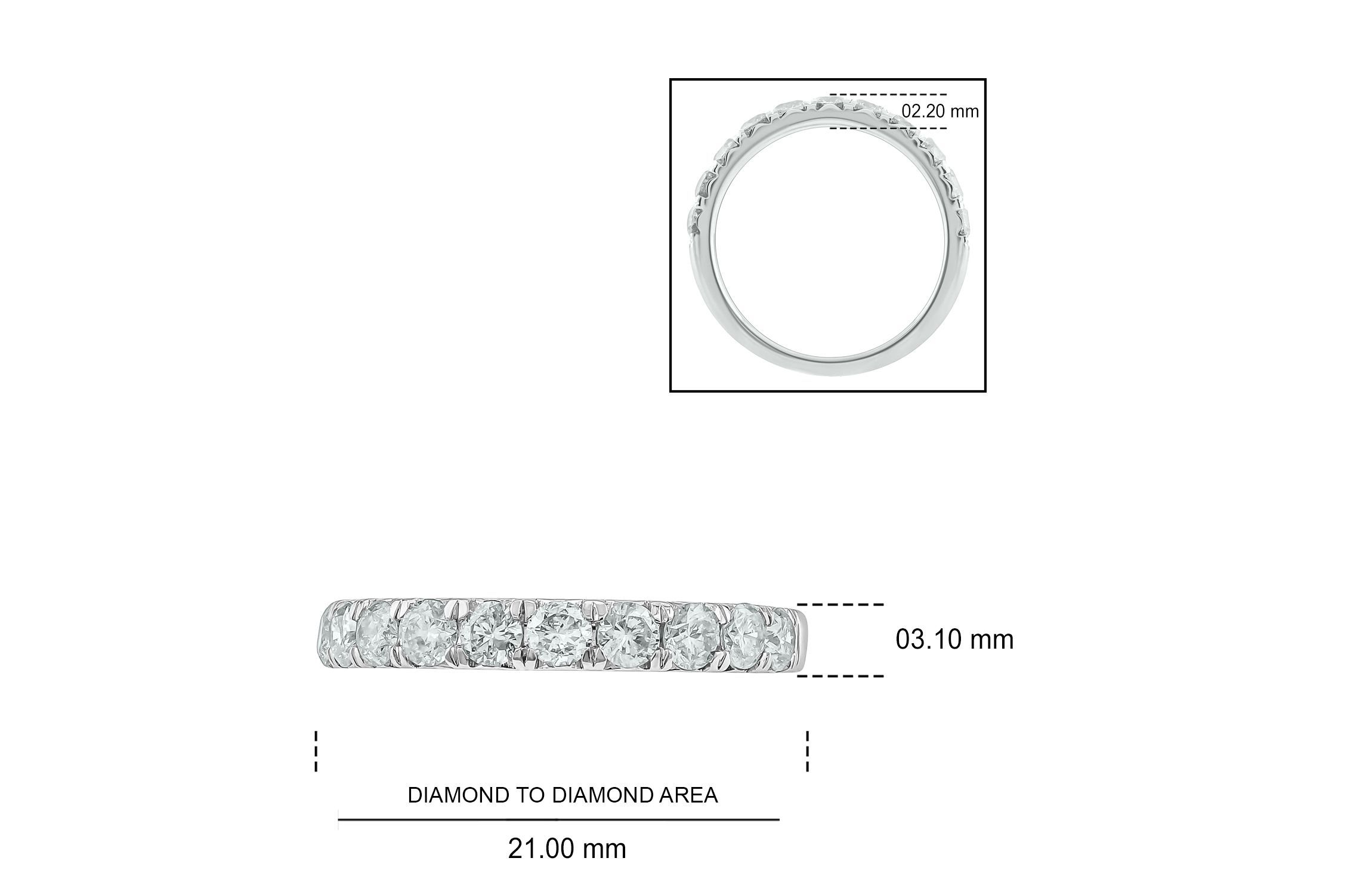 3/4 ct. t.w. Diamond Anniversary Band in 14K Gold