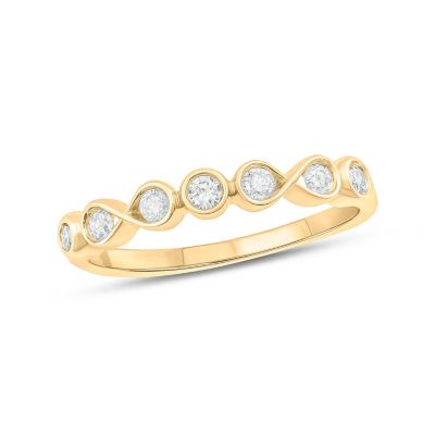 Belk & Co 1/4 ct. t.w. Diamond Anniversary Band in 10K Gold, Yellow, 5 -  0686557607529