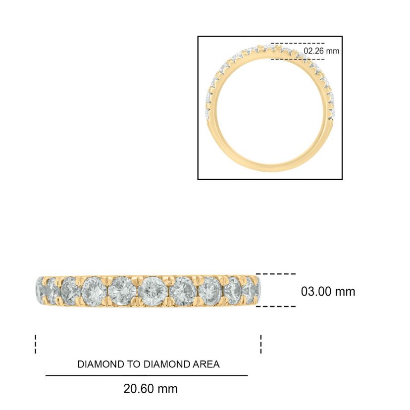 3/4 ct. t.w. Diamond Anniversary Band in 14K Gold