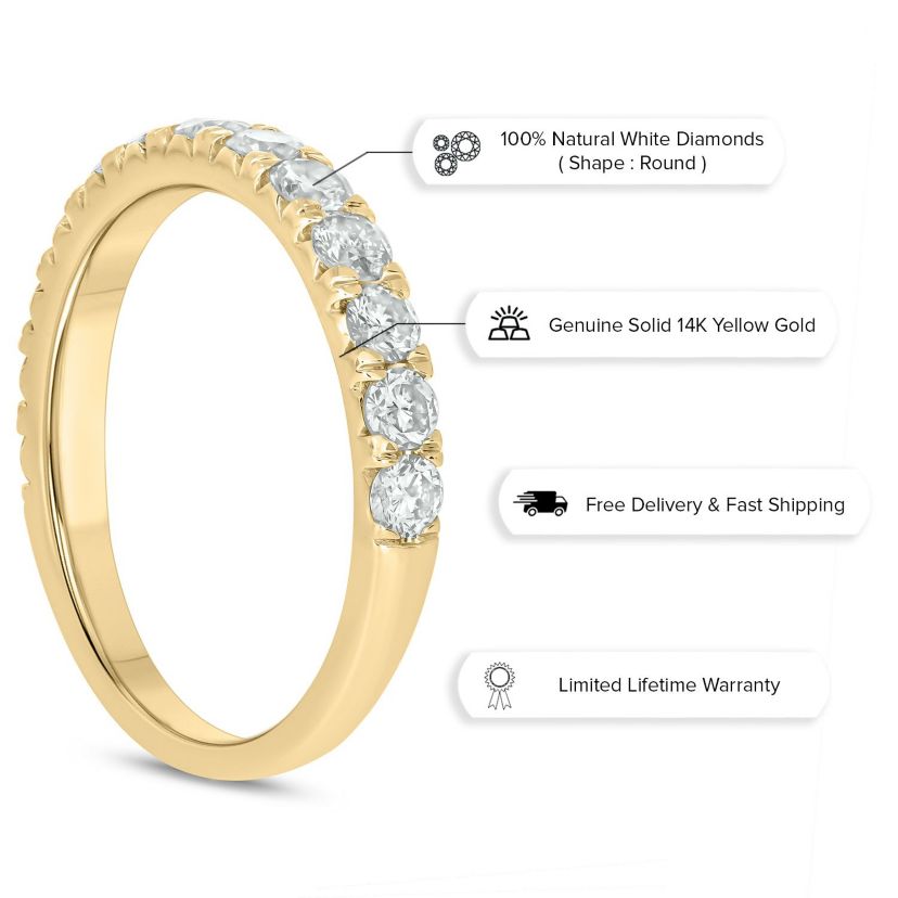 3/4 ct. t.w. Diamond Anniversary Band in 14K Gold