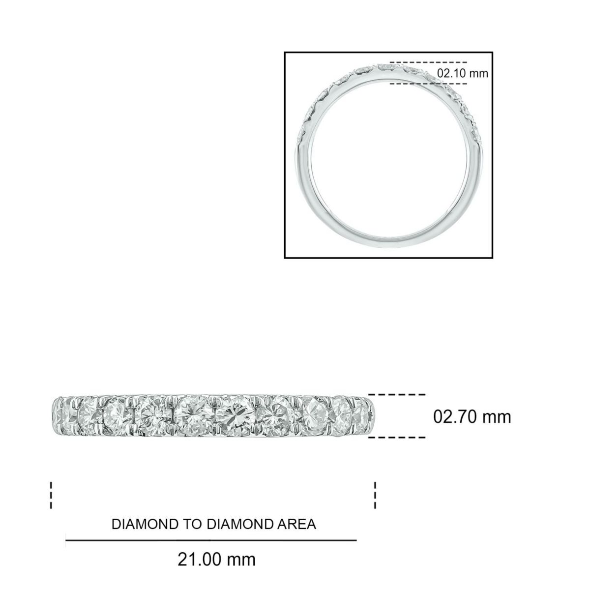 3/4 ct. t.w. Diamond Anniversary Band in 14K Gold