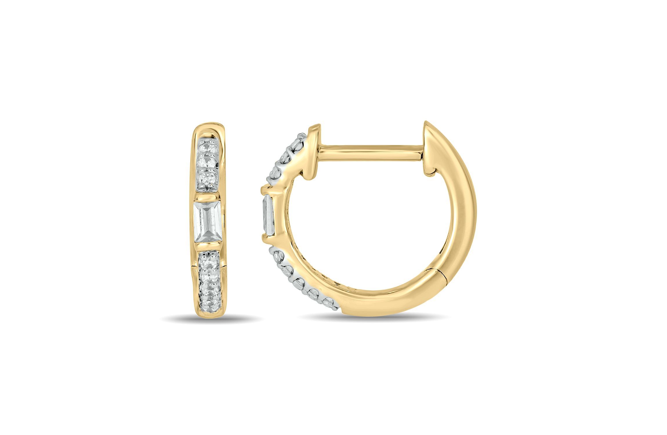 1/10 ct. t.w. Diamond Hoop Earring in 10K White Gold