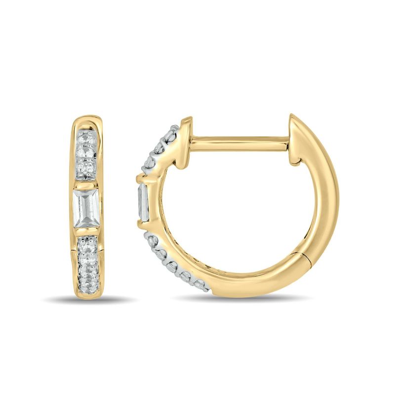 1/10 ct. t.w. Diamond Hoop Earring in 10K White Gold