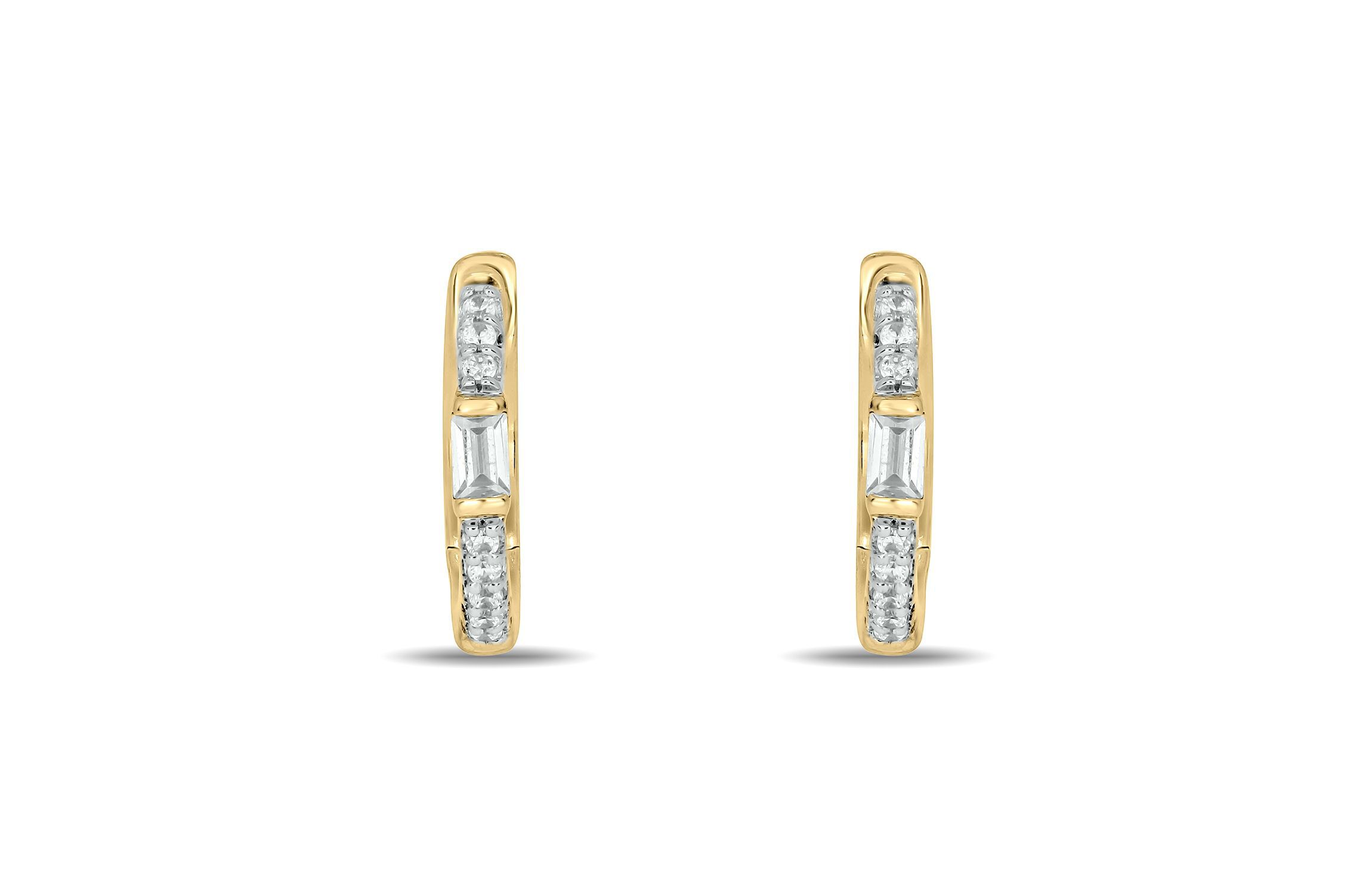 1/10 ct. t.w. Diamond Hoop Earring in 10K White Gold