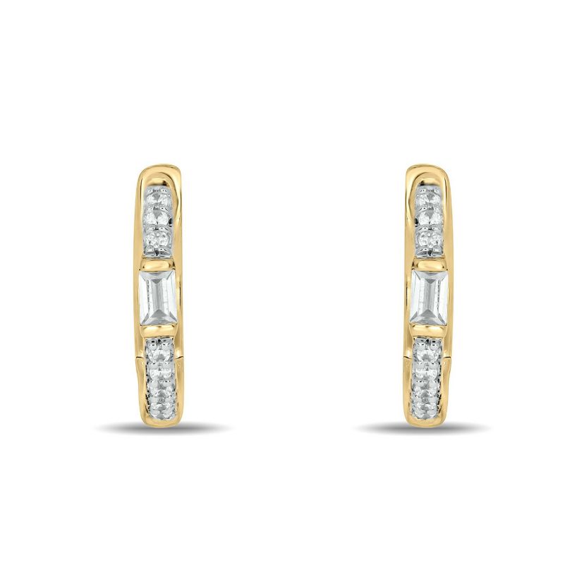 1/10 ct. t.w. Diamond Hoop Earring in 10K White Gold