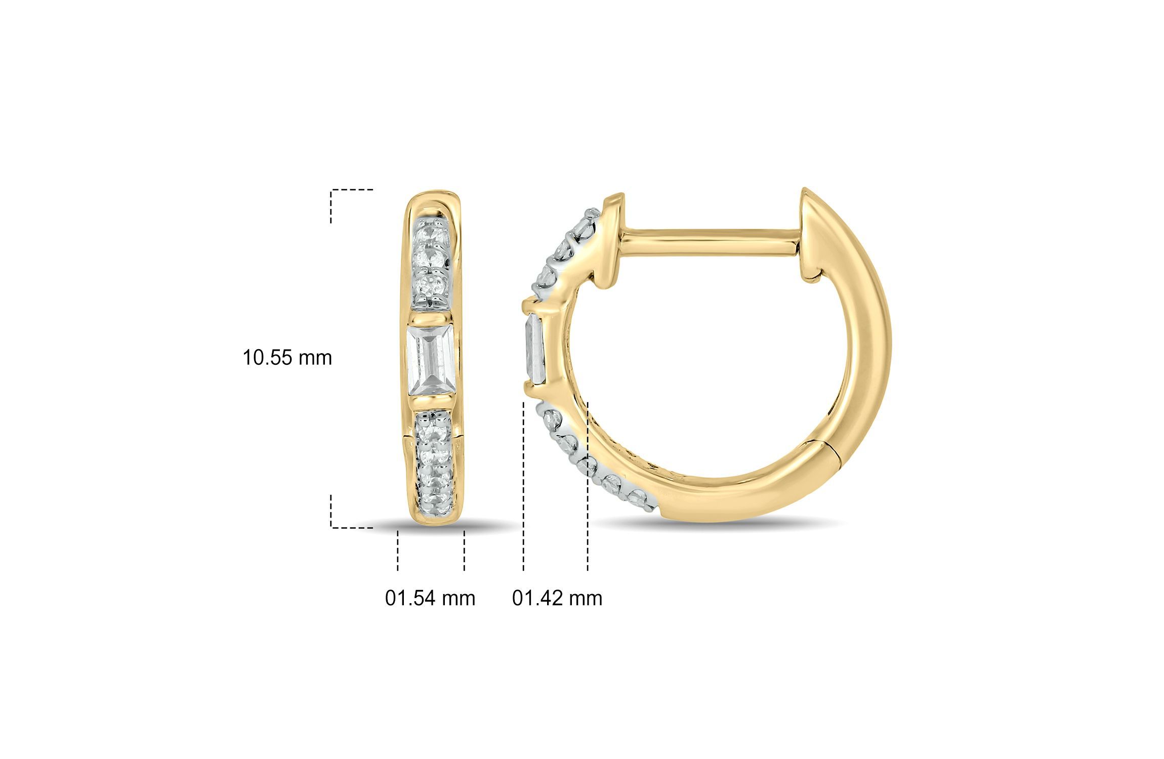 1/10 ct. t.w. Diamond Hoop Earring in 10K White Gold