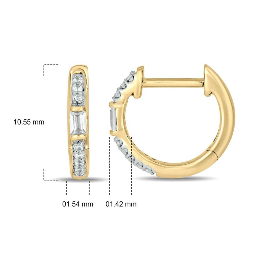 1/10 ct. t.w. Diamond Hoop Earring in 10K White Gold
