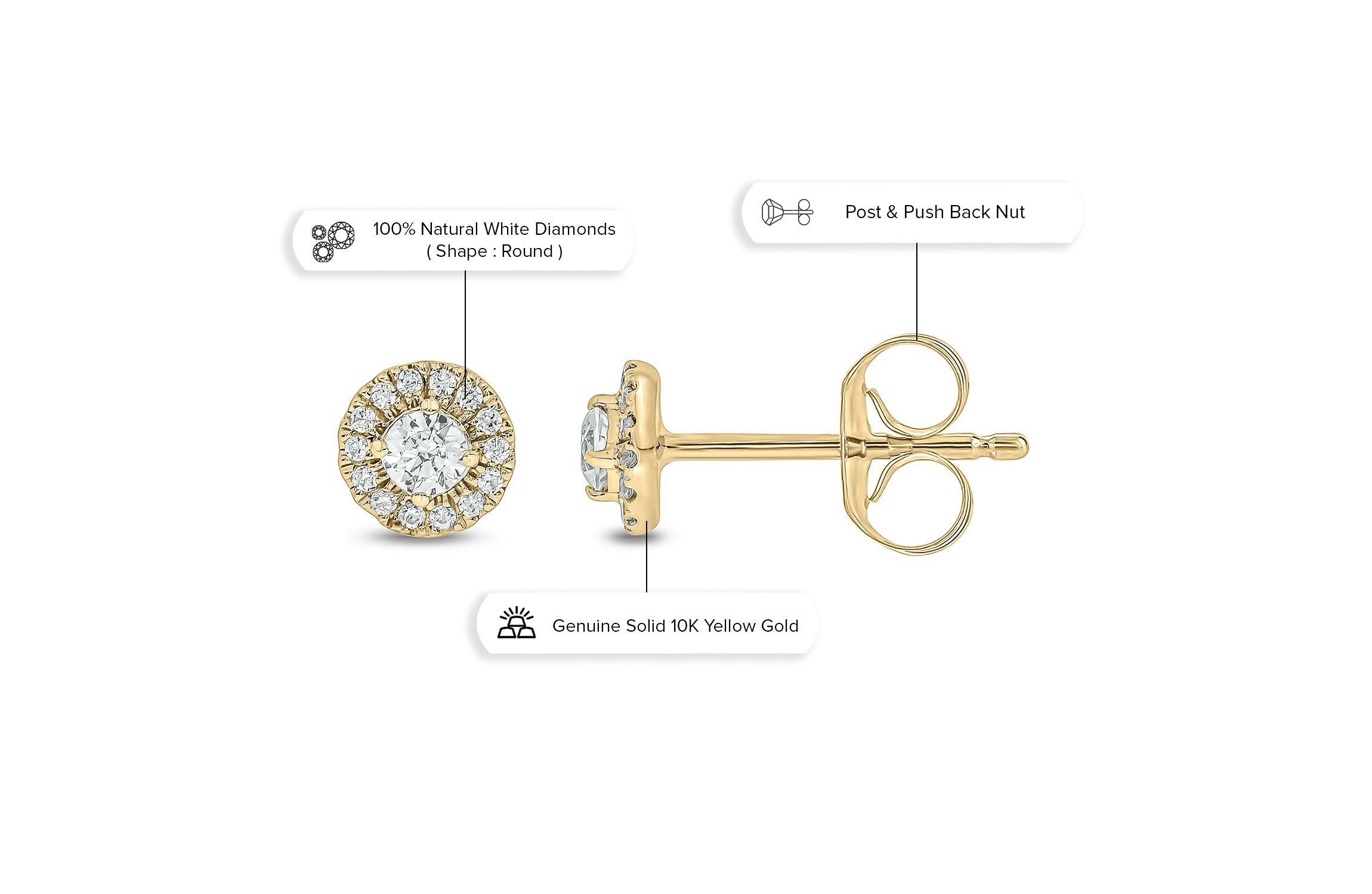 1/5 ct. t.w. Diamond Stud Earring in 10K Gold