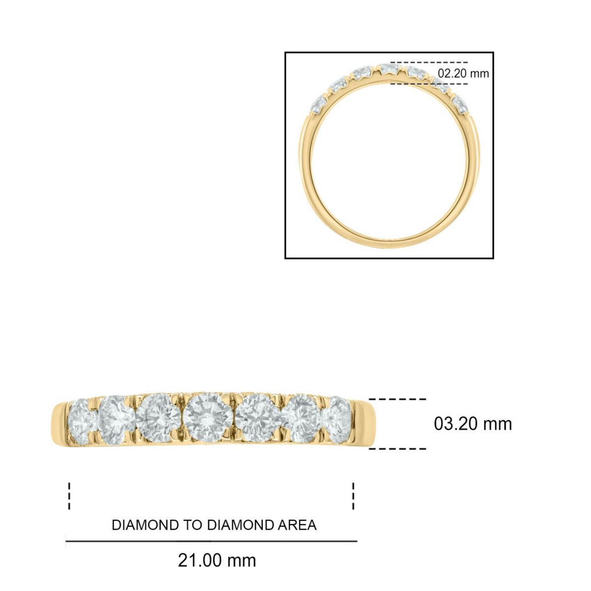 3/4 ct. t.w. Diamond Anniversary Band in 14K Gold