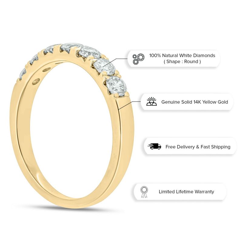 3/4 ct. t.w. Diamond Anniversary Band in 14K Gold