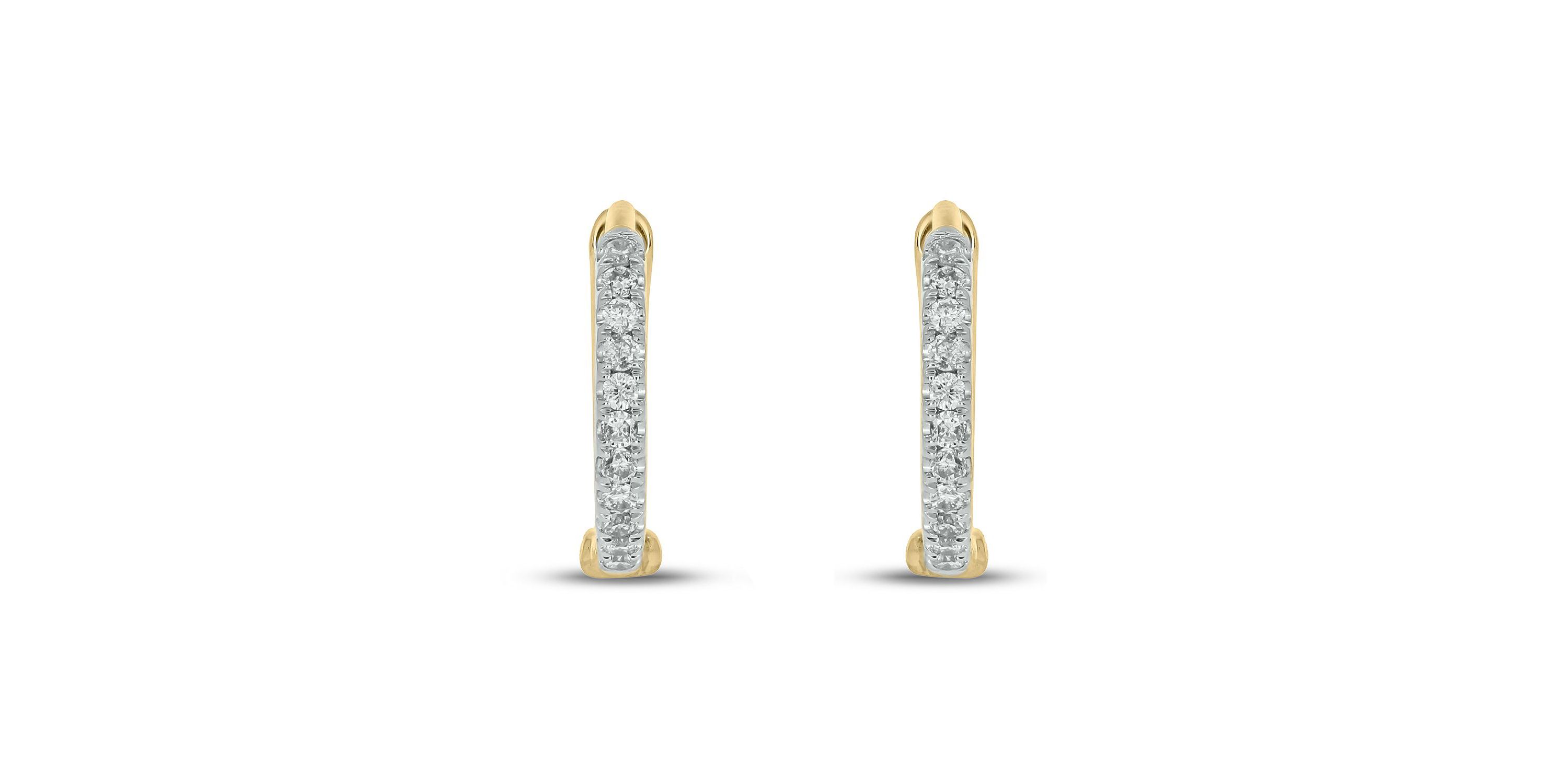 1/6 ct. t.w. Diamond Hoop Earring in 10K Gold