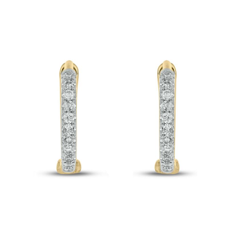 1/6 ct. t.w. Diamond Hoop Earring in 10K Gold