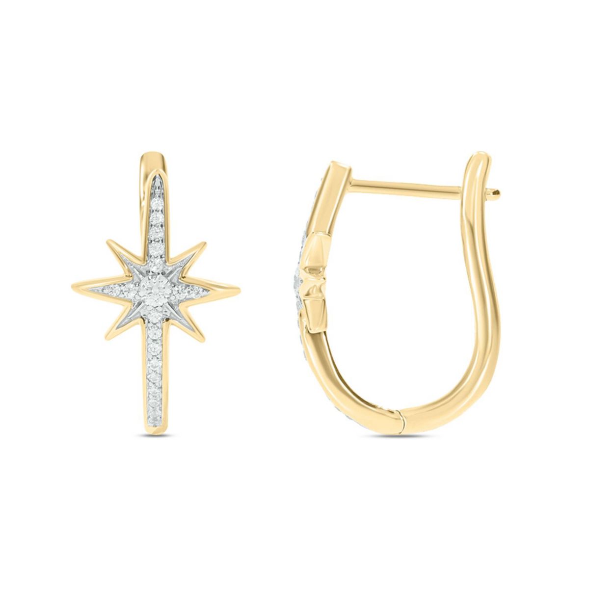 1/5 ct. t.w. Diamond Hoop Earring in 10K Gold