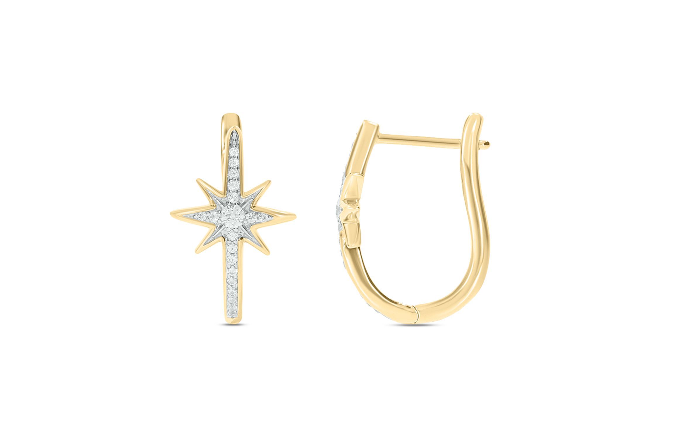 1/5 ct. t.w. Diamond Hoop Earring in 10K Gold