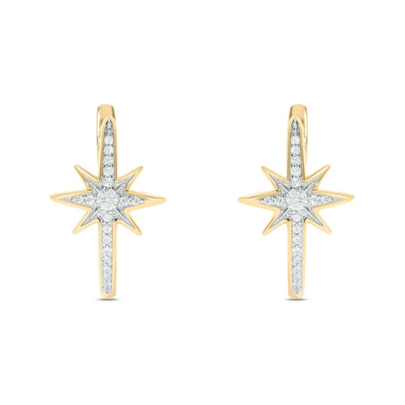 1/5 ct. t.w. Diamond Hoop Earring in 10K Gold