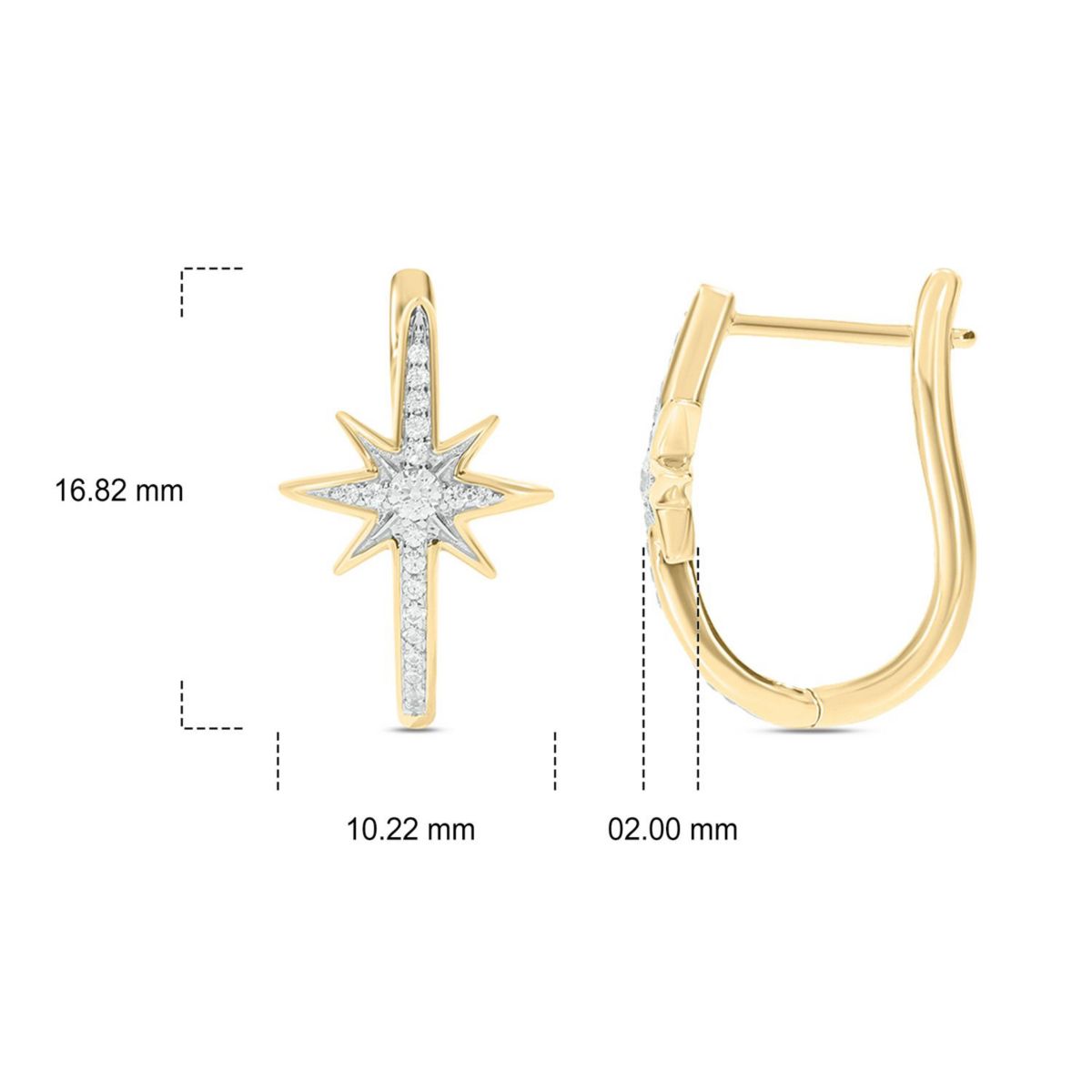 1/5 ct. t.w. Diamond Hoop Earring in 10K Gold