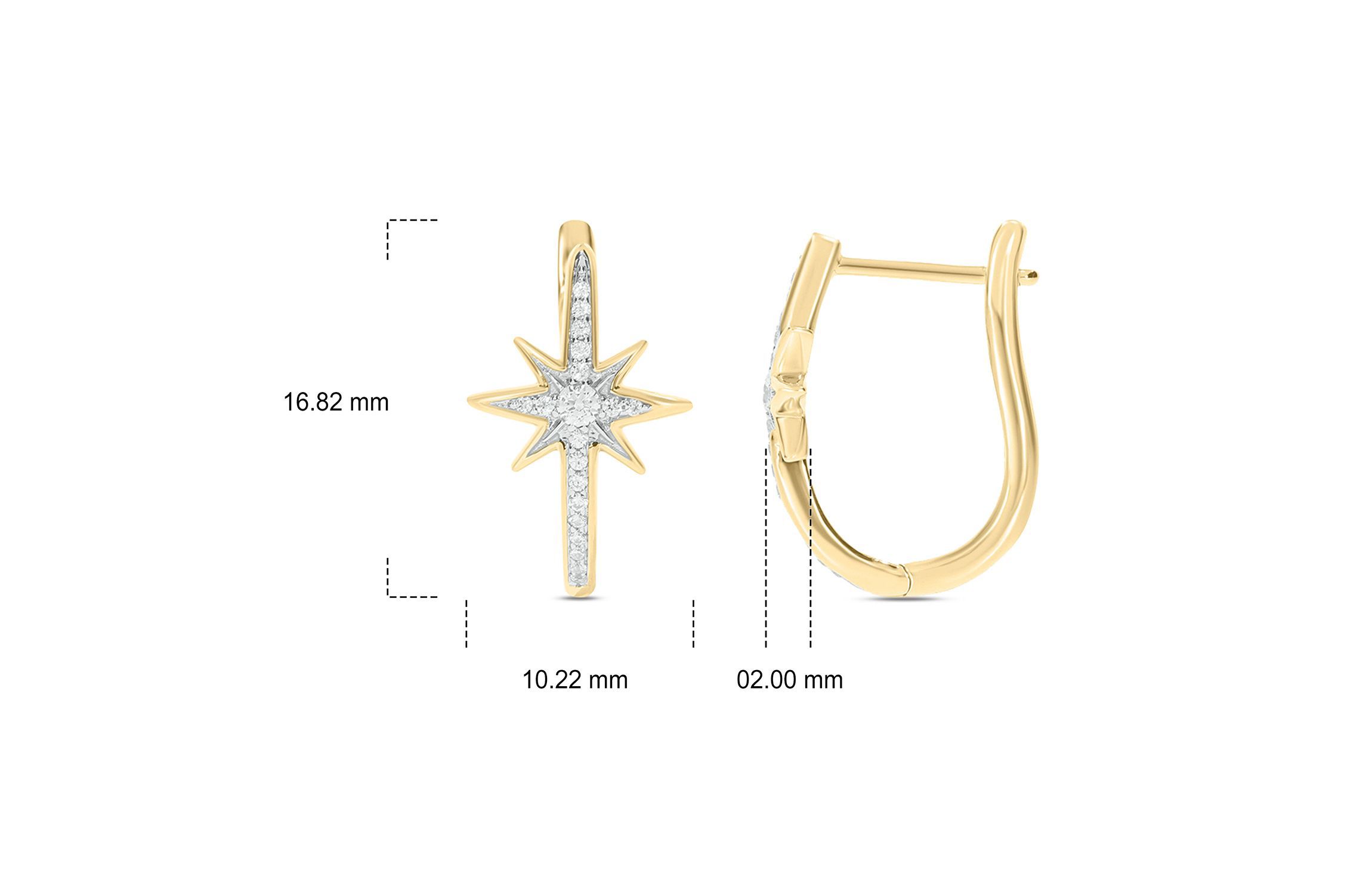 1/5 ct. t.w. Diamond Hoop Earring in 10K Gold