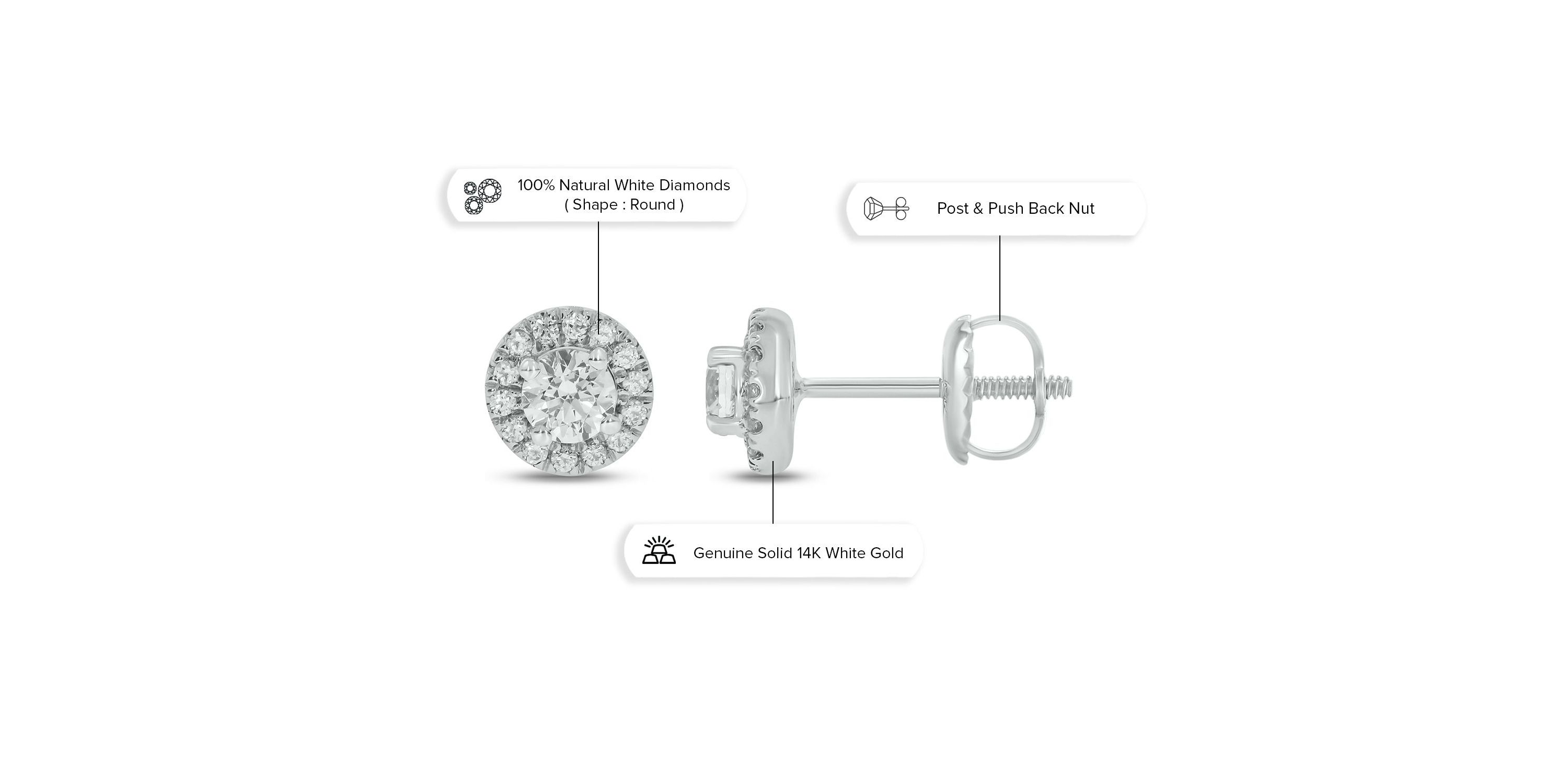 3/8 ct. t.w. Diamond Solitaire Earring In 14K Gold