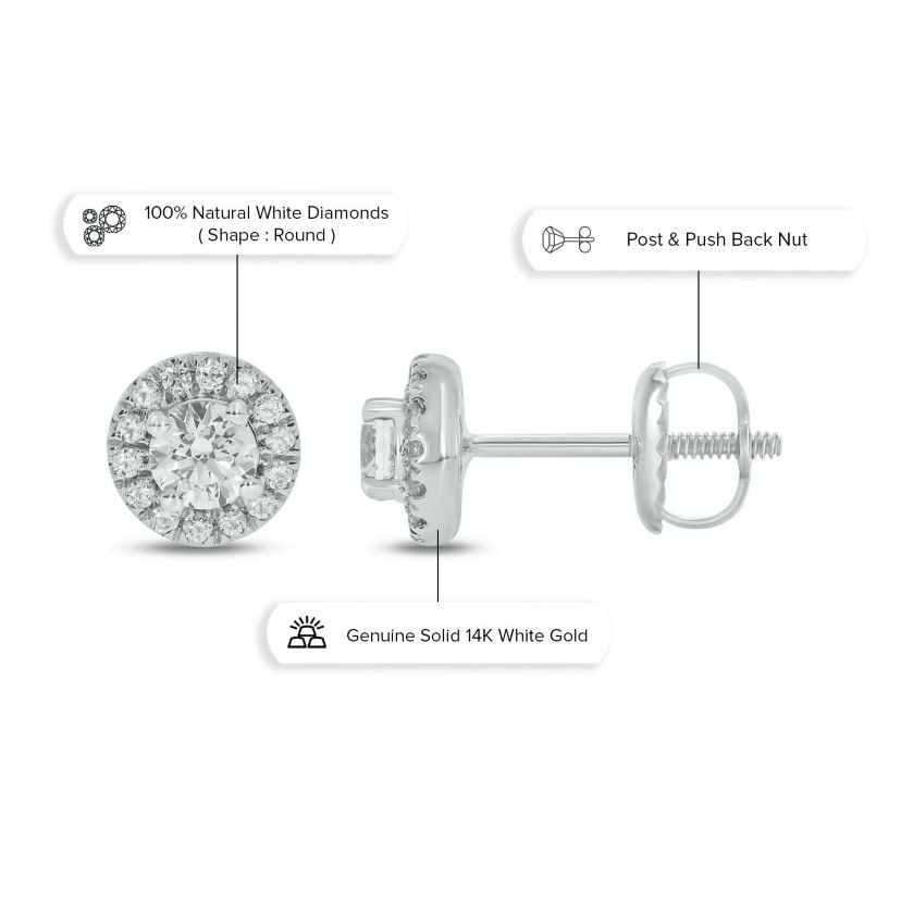3/8 ct. t.w. Diamond Solitaire Earring In 14K Gold