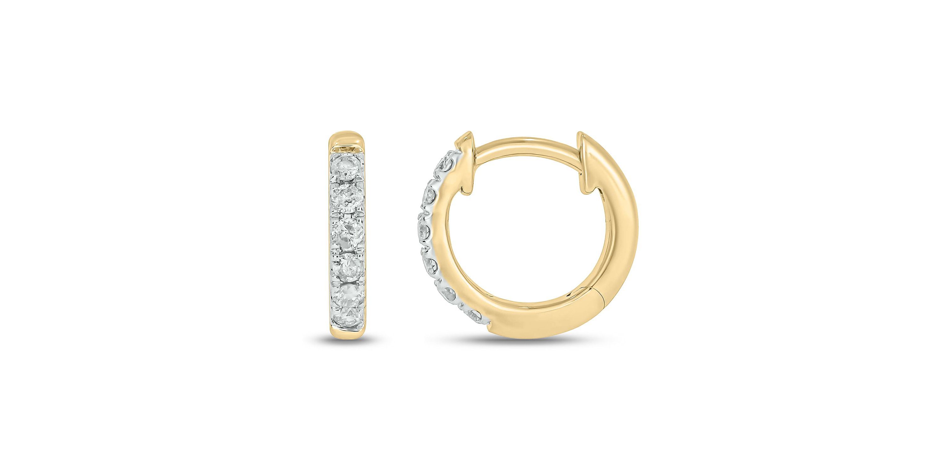 1/10 ct. t.w. Diamond Hoop Earring in 10K Gold