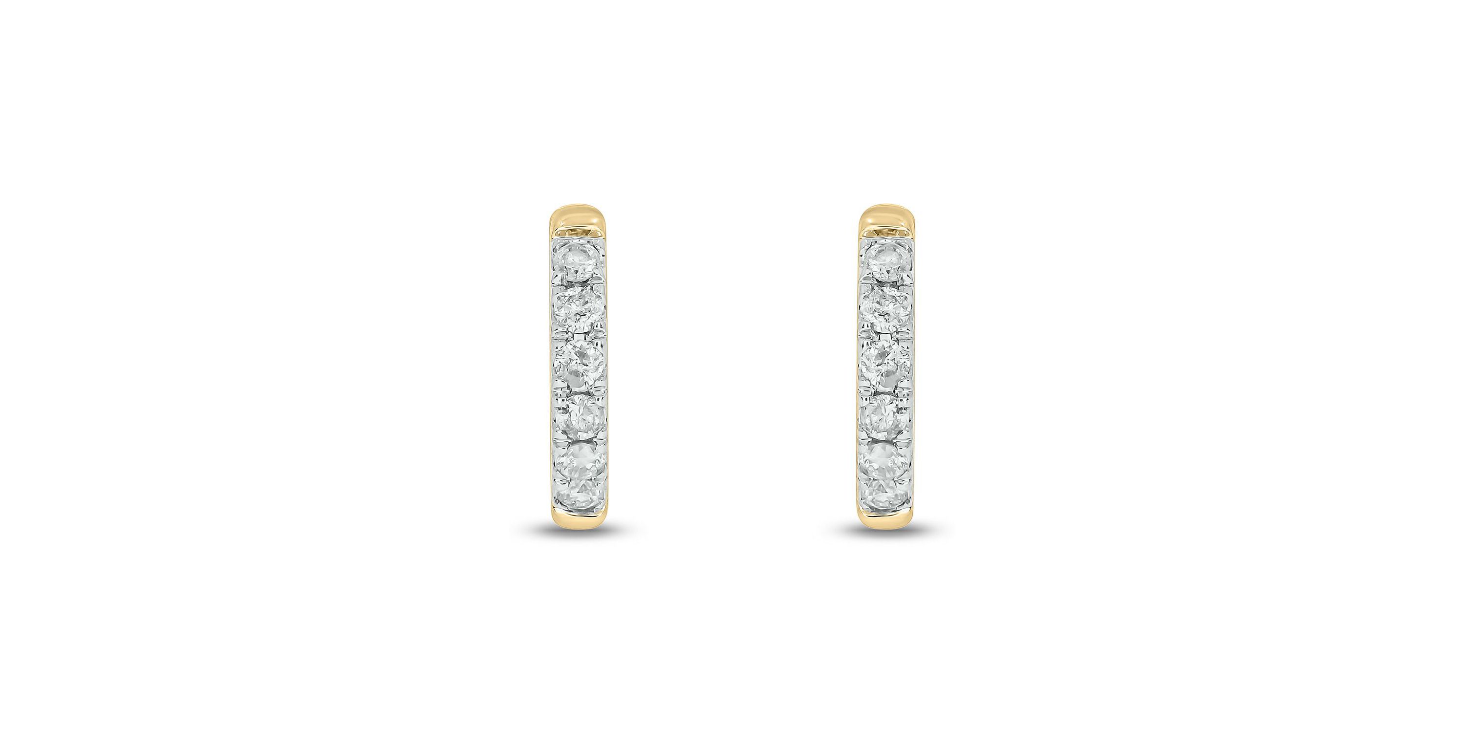 1/10 ct. t.w. Diamond Hoop Earring in 10K Gold