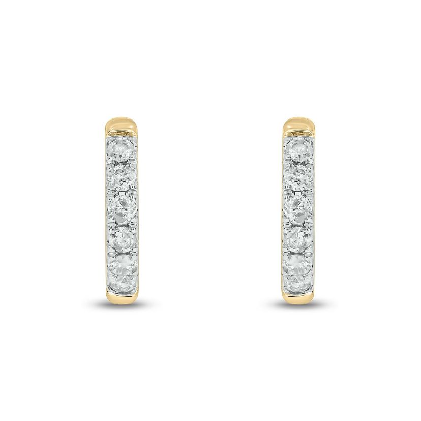 1/10 ct. t.w. Diamond Hoop Earring in 10K Gold