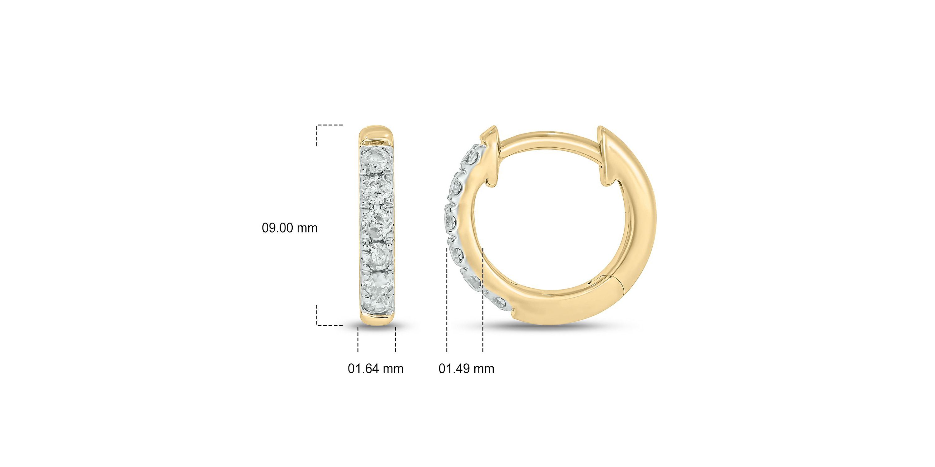 1/10 ct. t.w. Diamond Hoop Earring in 10K Gold