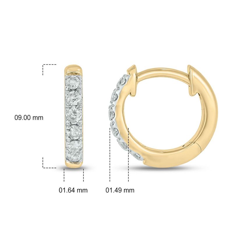 1/10 ct. t.w. Diamond Hoop Earring in 10K Gold