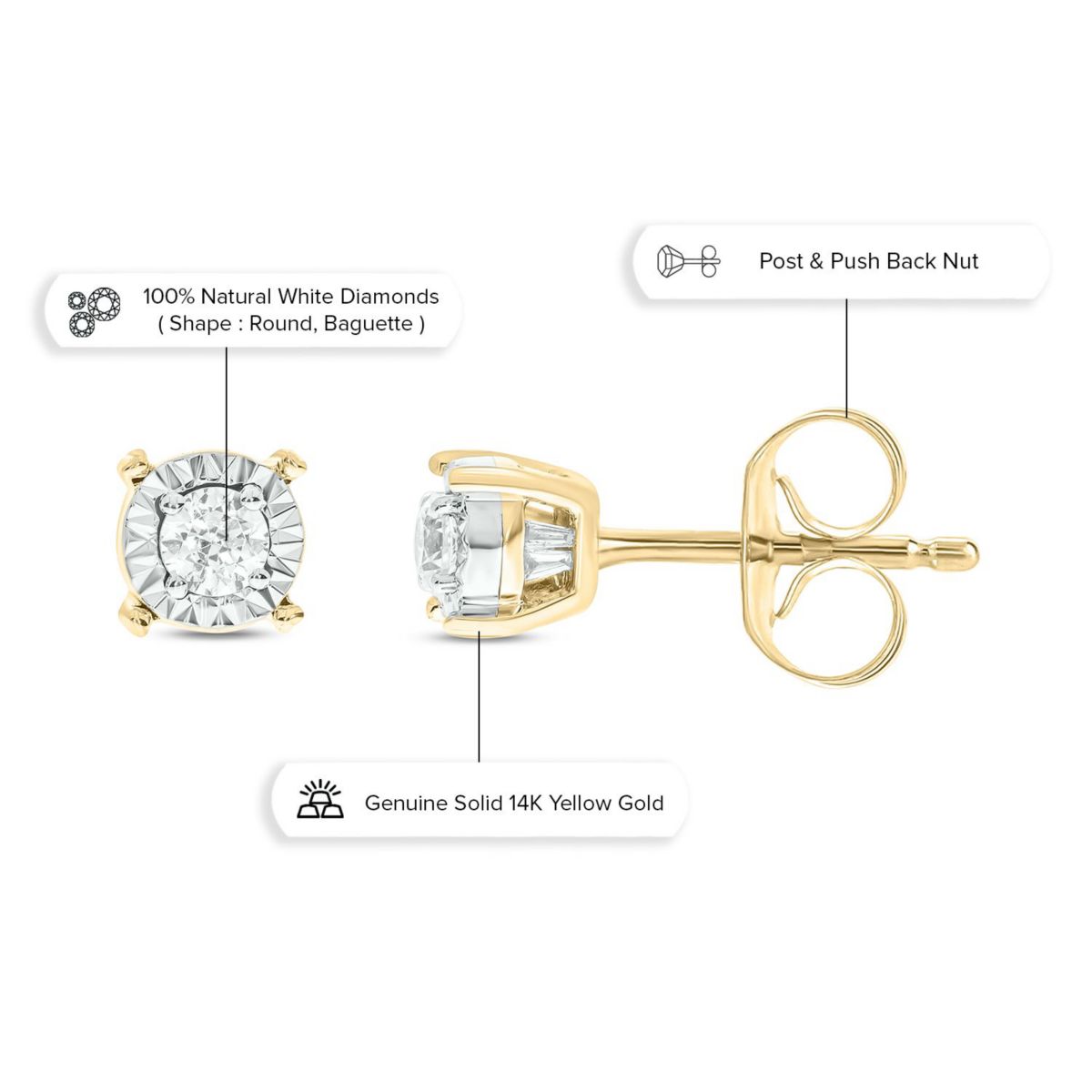 1/4 ct. t.w. Diamond Solitaire Earring In 14K Gold