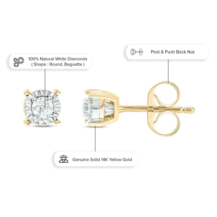 1/4 ct. t.w. Diamond Solitaire Earring In 14K Gold