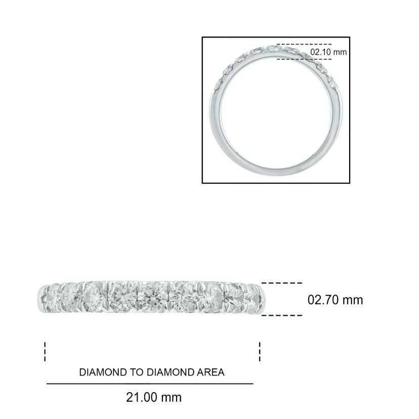 3/4 ct. t.w. Diamond Anniversary Band in 14K Gold