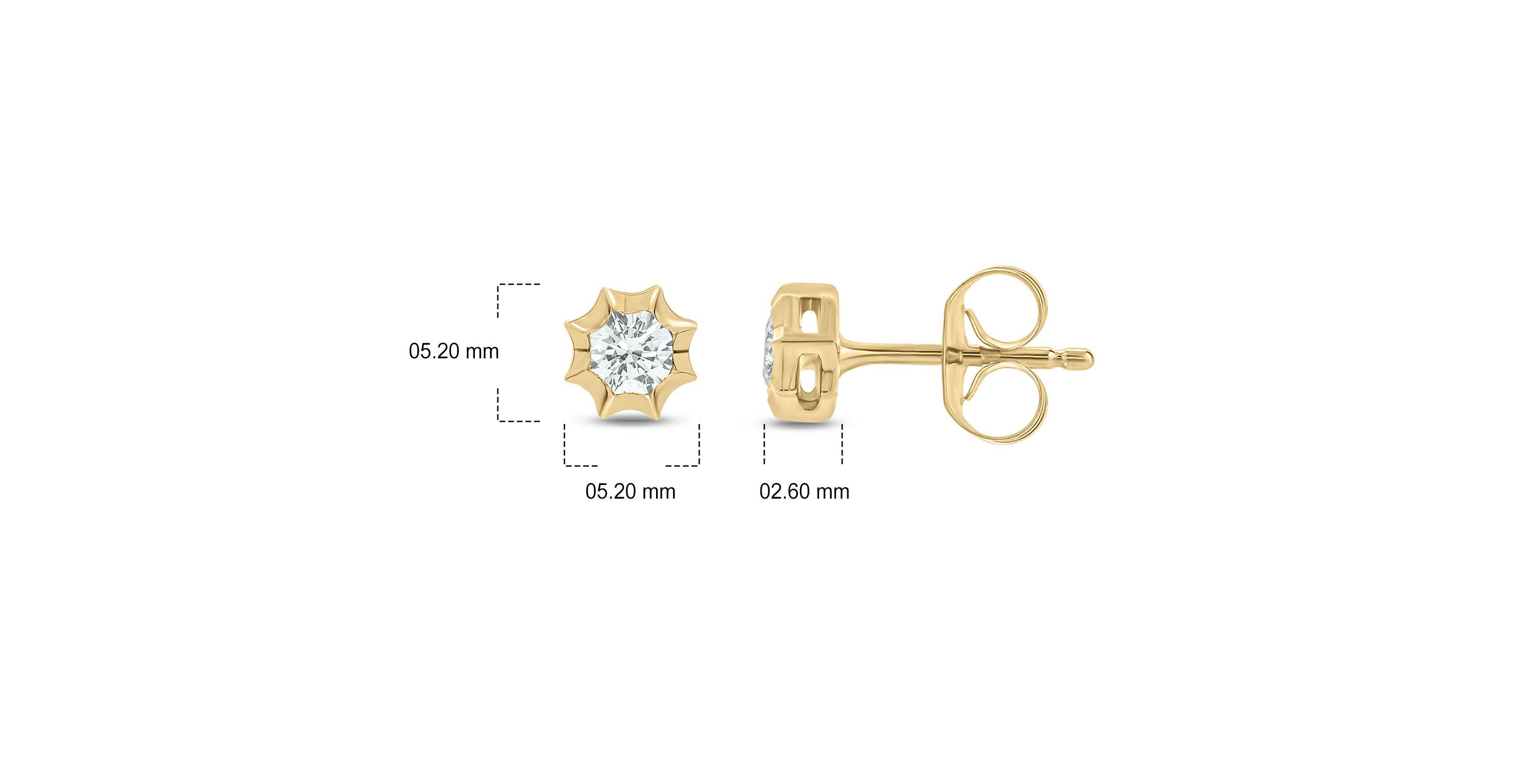 1/5 ct. t.w. Diamond Solitaire Earring In 14K Gold