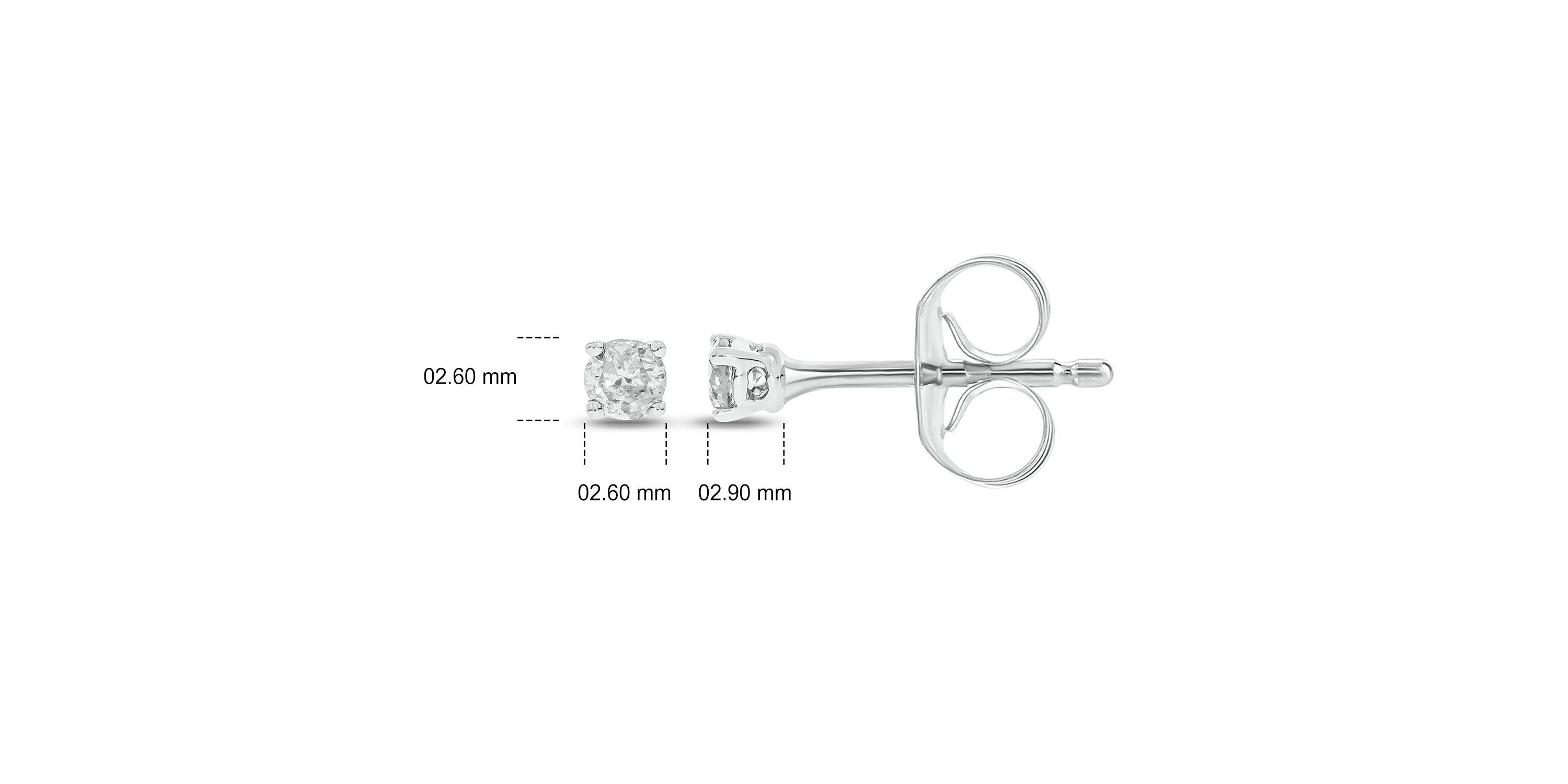 1/6 ct. t.w. Diamond Solitaire Earring In 14K Gold