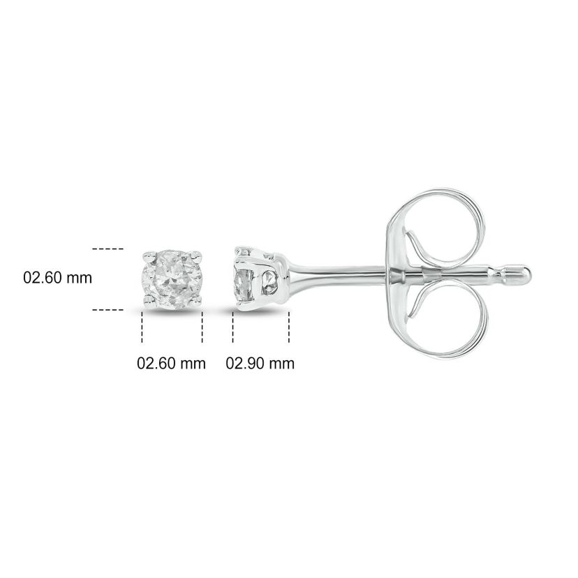 1/6 ct. t.w. Diamond Solitaire Earring In 14K Gold