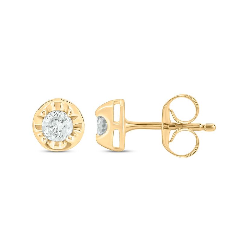 1/10 ct. t.w. Diamond Solitaire Earring In 14K Gold
