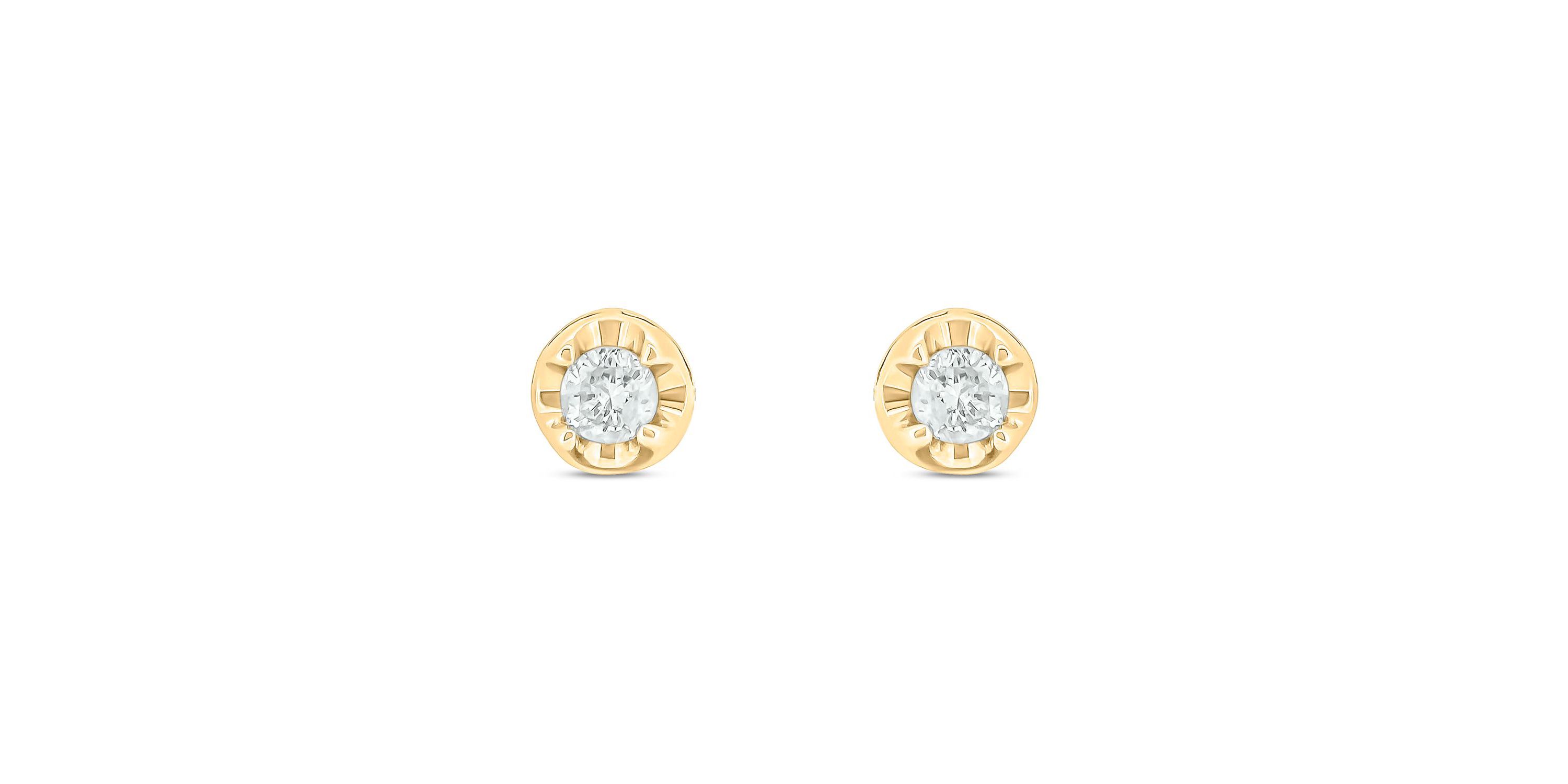 1/10 ct. t.w. Diamond Solitaire Earring In 14K Gold