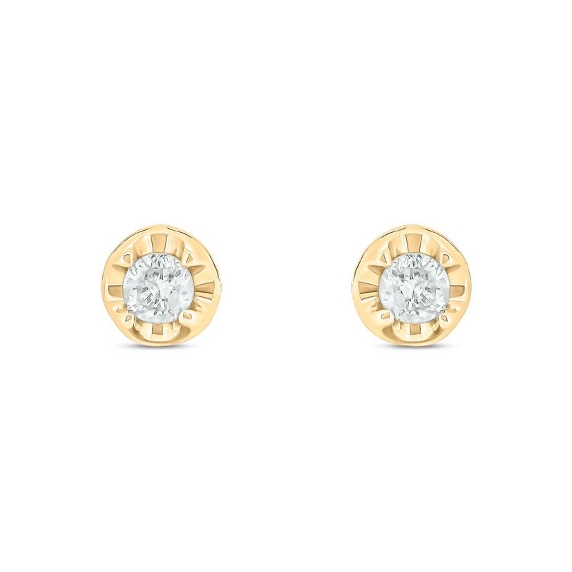 1/10 ct. t.w. Diamond Solitaire Earring In 14K Gold