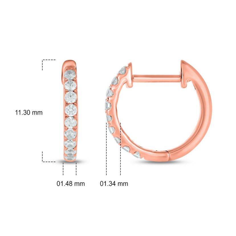 1/5 ct. t.w. Diamond Hoop Earring in 10K Gold
