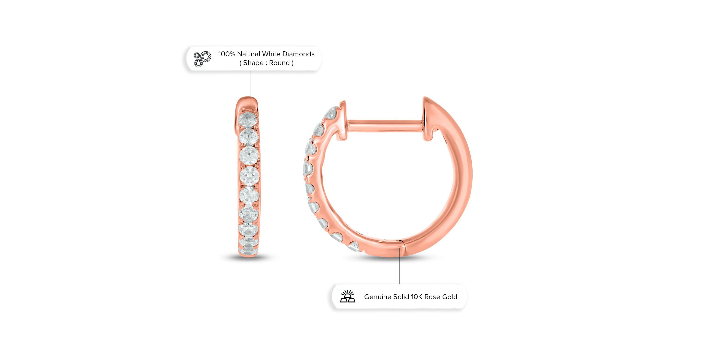 1/5 ct. t.w. Diamond Hoop Earring in 10K Gold