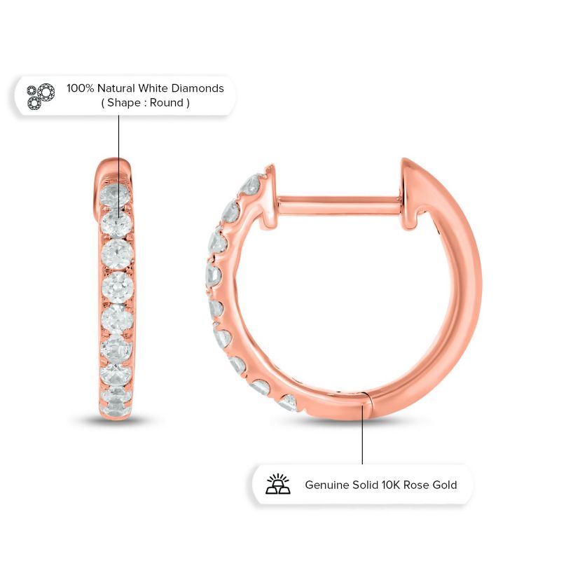 1/5 ct. t.w. Diamond Hoop Earring in 10K Gold