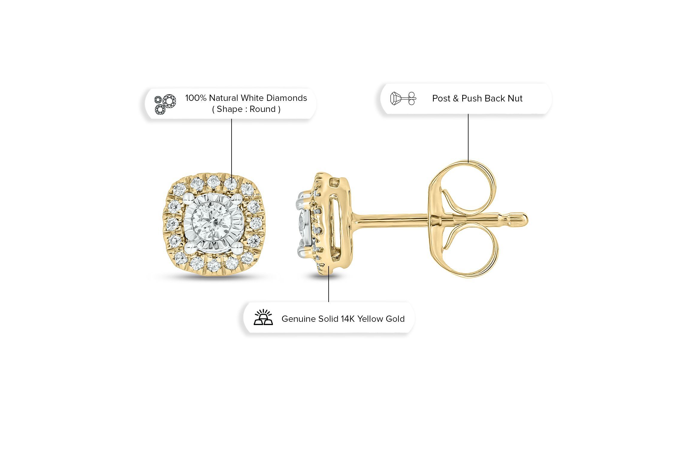 1/5 ct. t.w. Diamond Solitaire Earring In 14K Gold