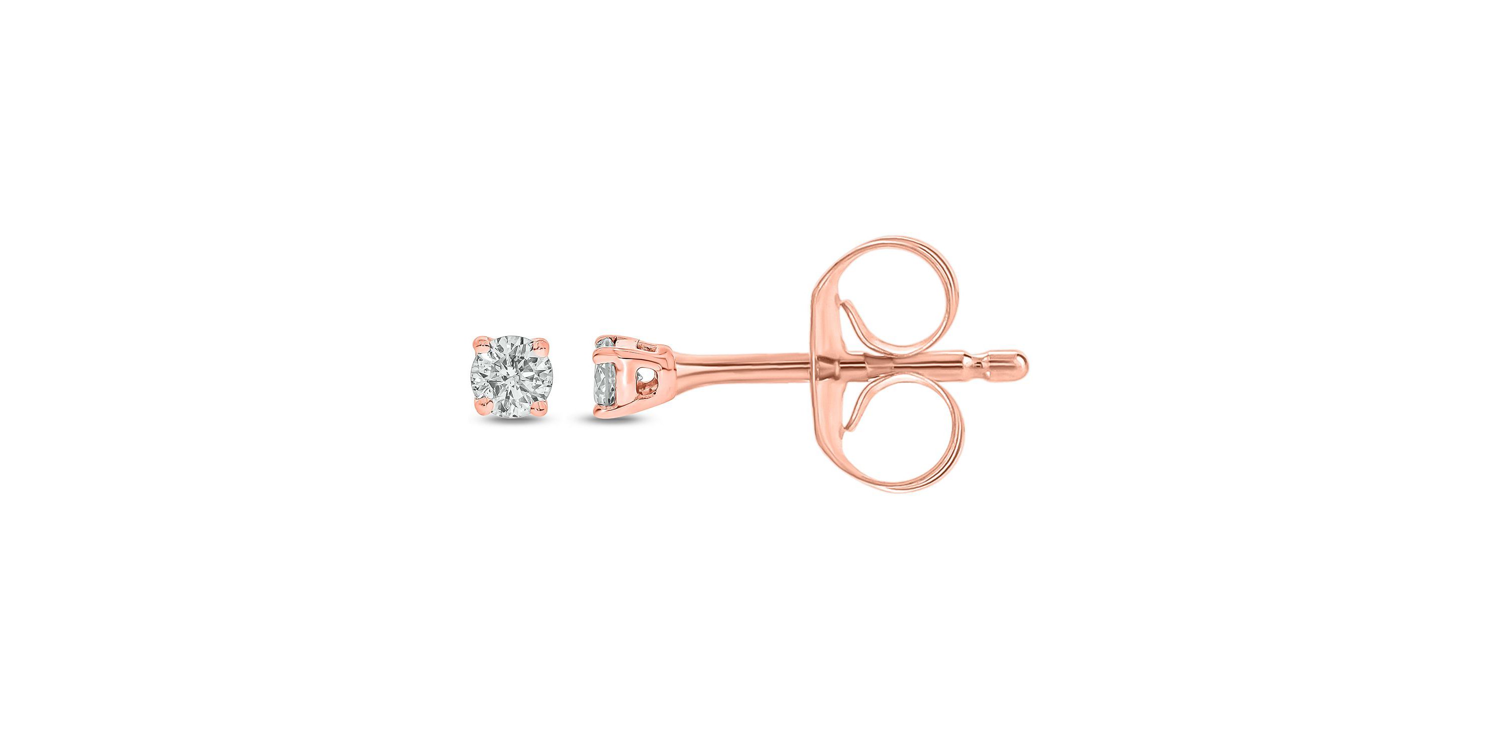 1/10 ct. t.w. Diamond Solitaire Earring In 14K Gold