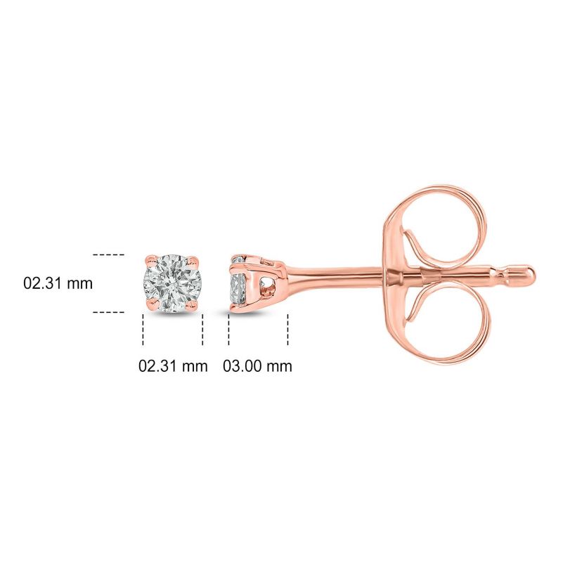 1/10 ct. t.w. Diamond Solitaire Earring In 14K Gold
