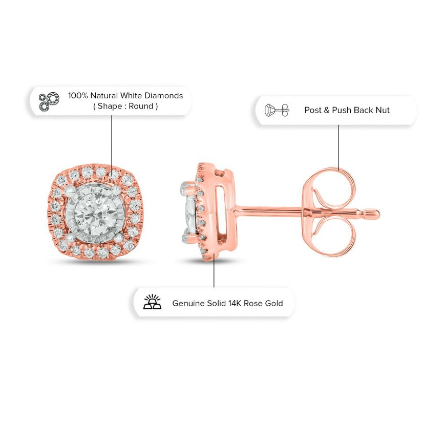 3/8 ct. t.w. Diamond Solitaire Earring In 14K Gold
