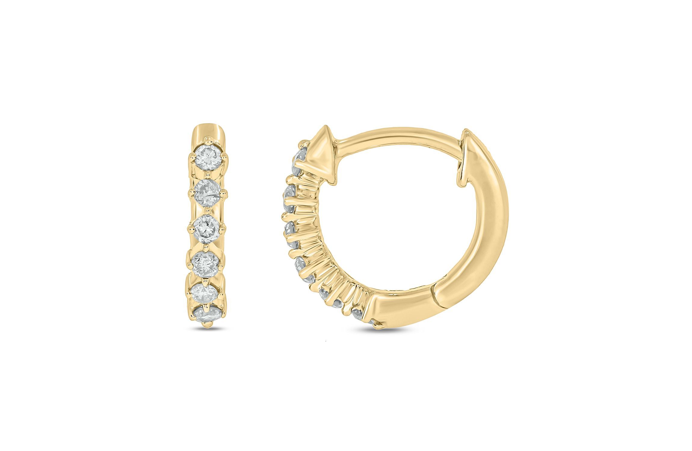 1/10 ct. t.w. Diamond Hoop Earring in 10K Gold