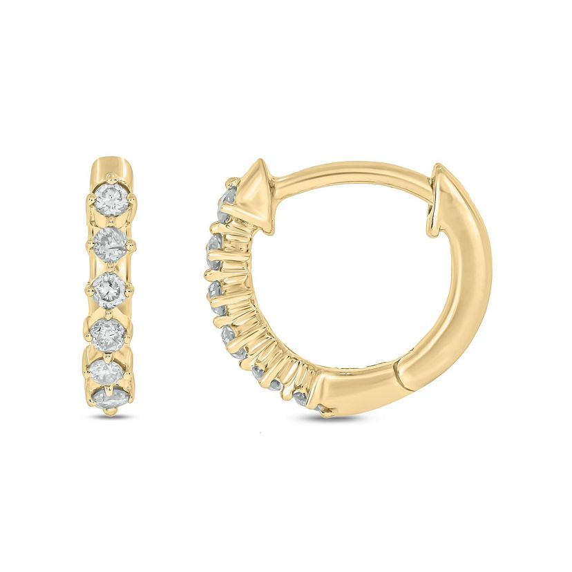 1/10 ct. t.w. Diamond Hoop Earring in 10K Gold