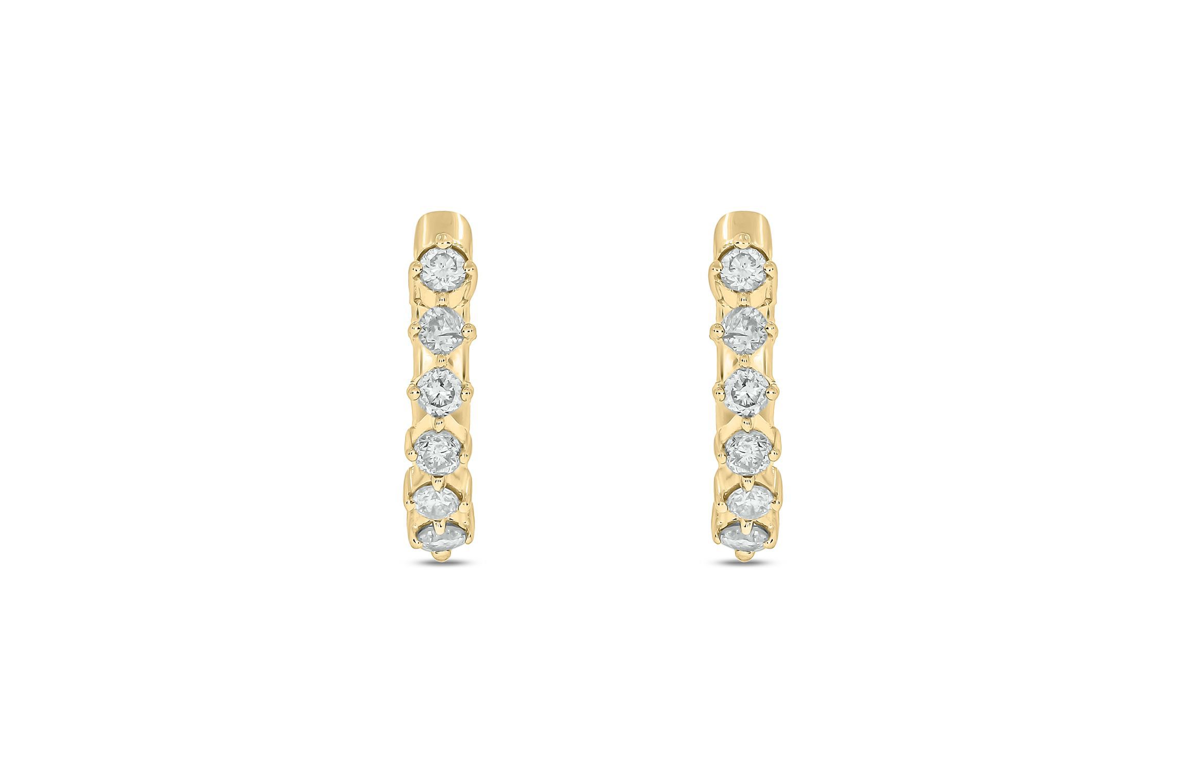 1/10 ct. t.w. Diamond Hoop Earring in 10K Gold